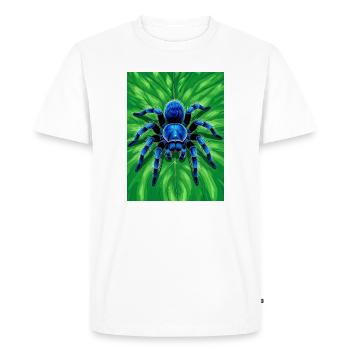 Tarentule saphir gluante Araignée bleue brillante - T-shirt Premium bio Homme - blanc - Devant - Nico (187cm)