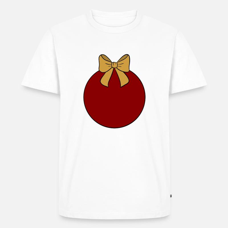 Weihnachtskugel  - Männer Premium Bio T-Shirt - Weiß