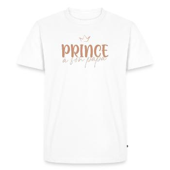 Prince to his dad - Men's Premium Organic T-Shirt - white - Front - Nico (187cm)
