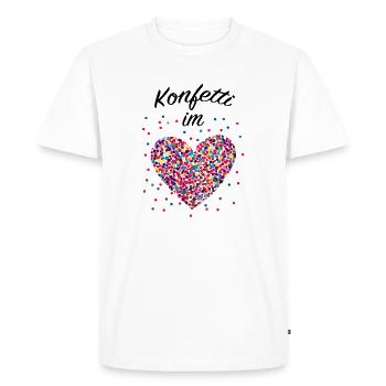 T-shirt du Confetti dans le Carnaval du Cœur pour femmes - T-shirt Premium bio Homme - blanc - Devant - Nico (187cm)