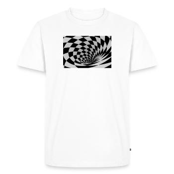 Spirale Noir et Blanc Hypnotique - T-shirt Premium bio Homme - blanc - Devant - Nico (187cm)