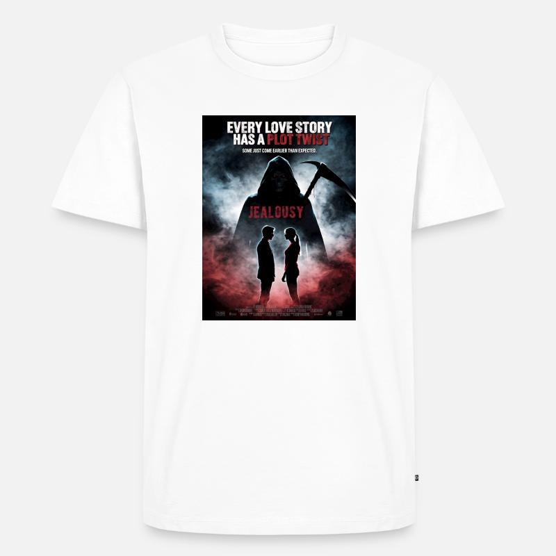 Plot Twist Liebe Eifersucht - Männer Premium Bio T-Shirt - Weiß
