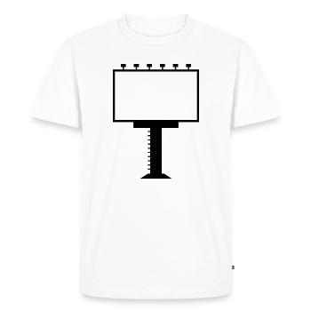 Panneau publicitaire - T-shirt Premium bio Homme - blanc - Devant - Nico (187cm)