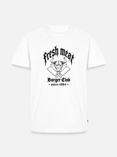 Wütende Stier-Emblem - Männer Premium Bio T-Shirt - Weiß