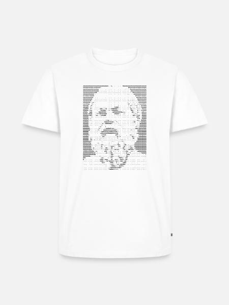 Sokrates ASCII Kunstporträt - Männer Premium Bio T-Shirt - Weiß