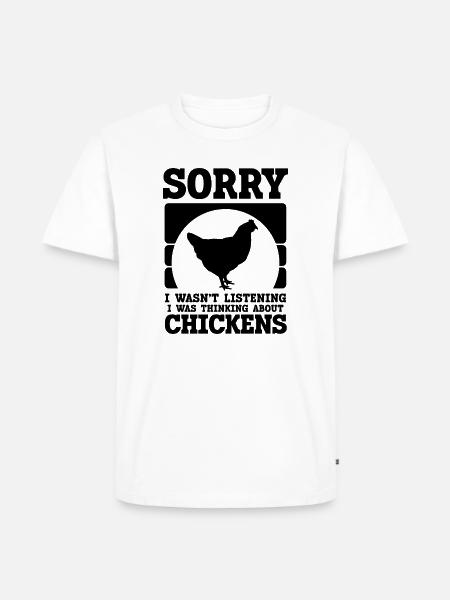 Huhn Spruch Humor - Männer Premium Bio T-Shirt - Weiß