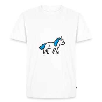 Facilement distrait par le dicton de licorne de licorne - T-shirt Premium bio Homme - blanc - Devant - Nico (187cm)