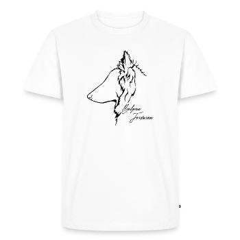 Belge Tervuren Profil Chien Chien Wilsigns - T-shirt Premium bio Homme - blanc - Devant - Nico (187cm)