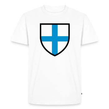 Blason Marseille (T) - T-shirt Premium bio Homme - blanc - Devant - Nico (187cm)