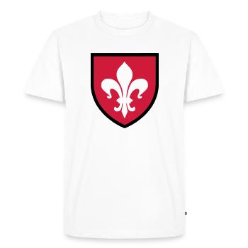 Blason Lille (T) - T-shirt Premium bio Homme - blanc - Devant - Nico (187cm)