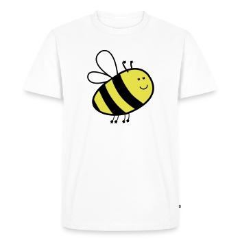 biene - Men's Premium Organic T-Shirt - white - Front - Nico (187cm)