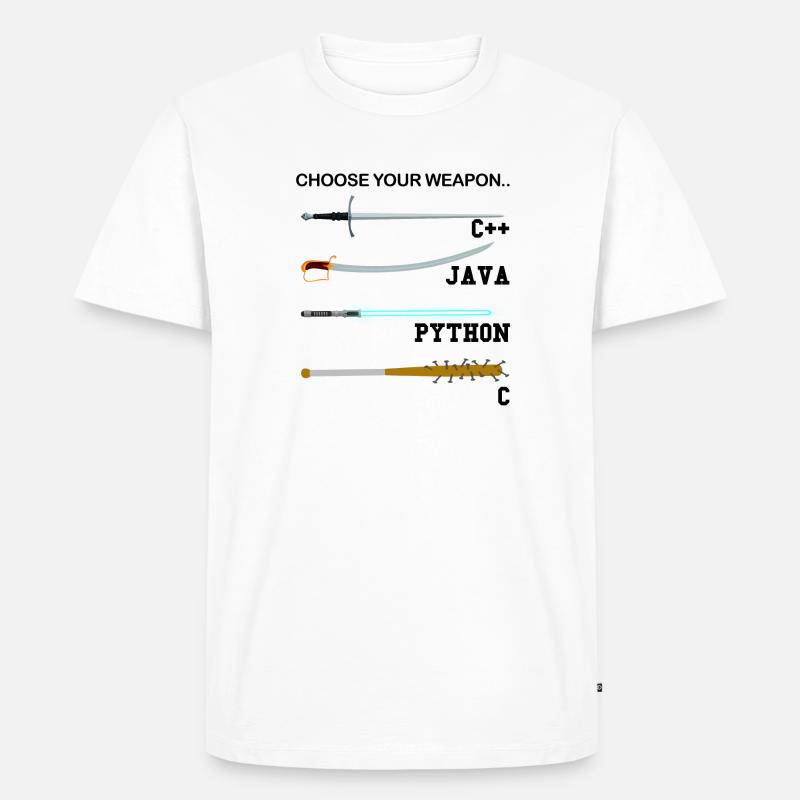 computer programming - Men's Premium Organic T-Shirt - white