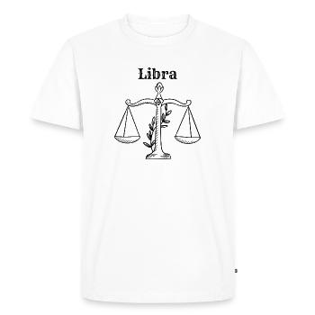 Libra - Men's Premium Organic T-Shirt - white - Front - Nico (187cm)