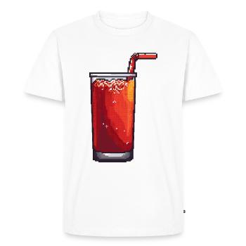 Boisson gazeuse Pixel Gamer - T-shirt Premium bio Homme - blanc - Devant - Nico (187cm)