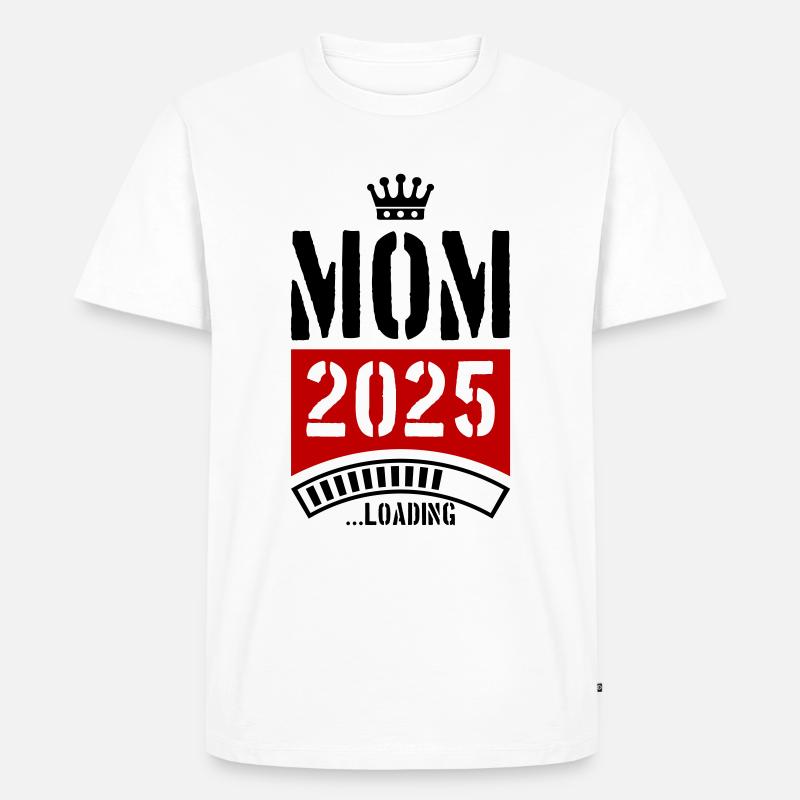 Mama 2025 Loading Mom - Männer Premium Bio T-Shirt - Weiß