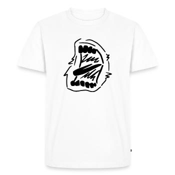 Scream mouth - Men's Premium Organic T-Shirt - white - Front - Nico (187cm)