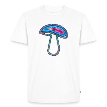 Champignons n° 02 - Design B - T-shirt Premium bio Homme - blanc - Devant - Nico (187cm)