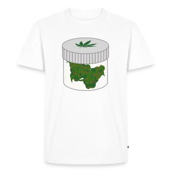 Canette de cannabis - T-shirt Premium bio Homme - blanc - Devant - Nico (187cm)