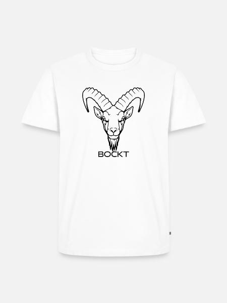 Steinbock - Männer Premium Bio T-Shirt - Weiß