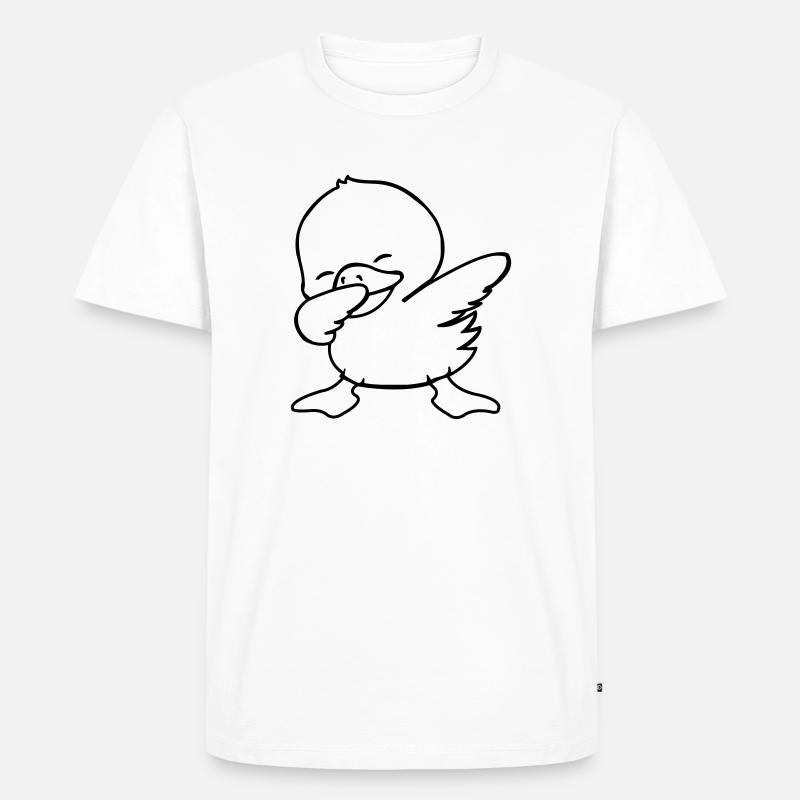 duck dabbing - Männer Premium Bio T-Shirt - Weiß