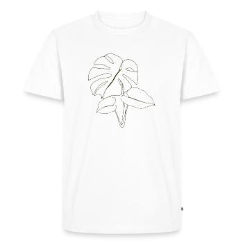 Plante Monstera - T-shirt Premium bio Homme - blanc - Devant - Nico (187cm)
