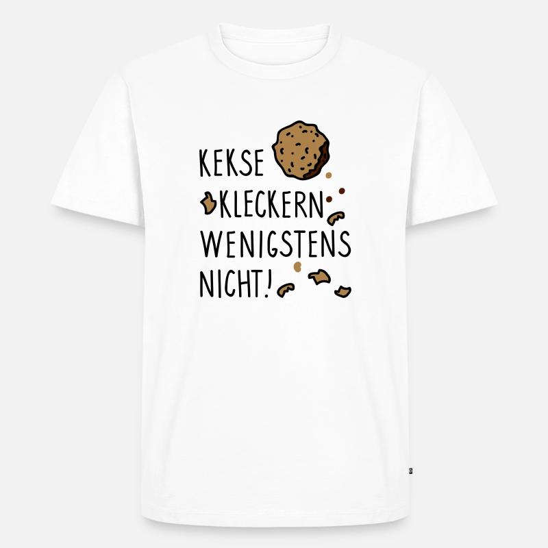 kleckern nicht - Männer Premium Bio T-Shirt - Weiß