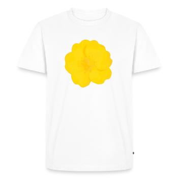 Buttercup Bold - Men's Premium Organic T-Shirt - white - Front - Nico (187cm)