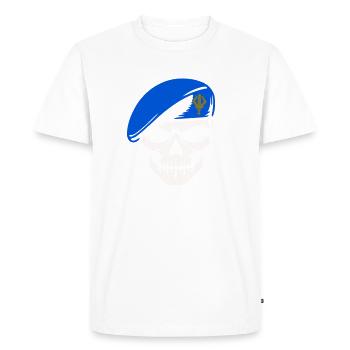 Appelant militaire - T-shirt Premium bio Homme - blanc - Devant - Nico (187cm)