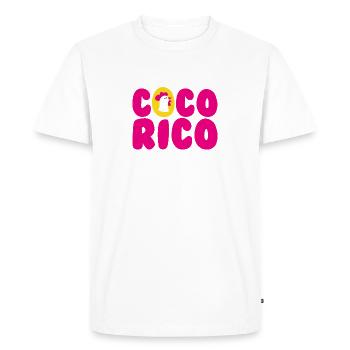 Cocorico - T-shirt Premium bio Homme - blanc - Devant - Nico (187cm)