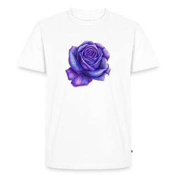 Purple Rose - Men's Premium Organic T-Shirt - white - Front - Nico (187cm)