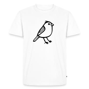 Oiseau - T-shirt Premium bio Homme - blanc - Devant - Nico (187cm)
