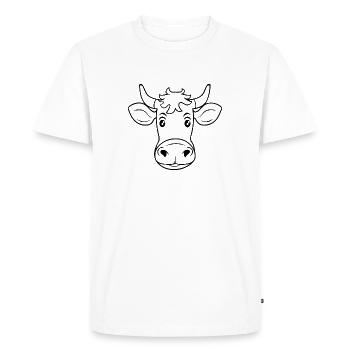 Vache Vaches - T-shirt Premium bio Homme - blanc - Devant - Nico (187cm)
