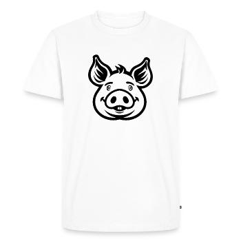 Cochon Cochon - T-shirt Premium bio Homme - blanc - Devant - Nico (187cm)