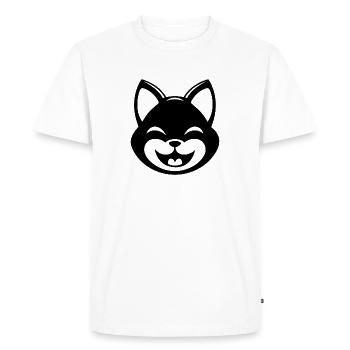 Chat Chats Chat Dame Chat Amoureux Chat Visage - T-shirt Premium bio Homme - blanc - Devant - Nico (187cm)