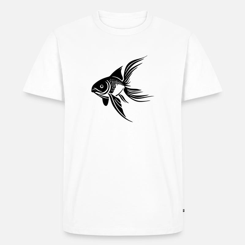 Fisch - Männer Premium Bio T-Shirt - Weiß