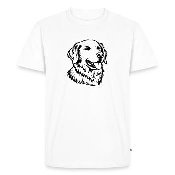 Golden Retriever Chien Chiens - T-shirt Premium bio Homme - blanc - Devant - Nico (187cm)