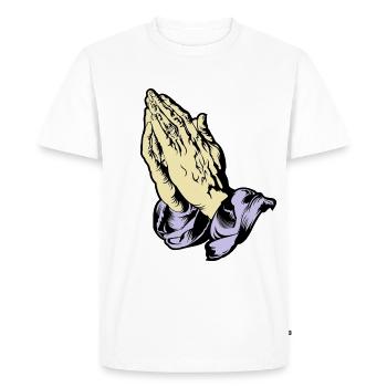 Hands - Men's Premium Organic T-Shirt - white - Front - Nico (187cm)