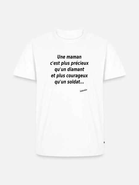 une maman - T-shirt Premium bio Homme - blanc