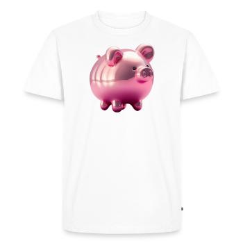 Ballon - Rose - T-shirt Premium bio Homme - blanc - Devant - Nico (187cm)