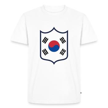 South Korea - Men's Premium Organic T-Shirt - white - Front - Nico (187cm)