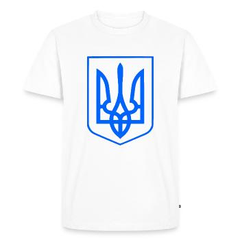Ukraine - T-shirt Premium bio Homme - blanc - Devant - Nico (187cm)