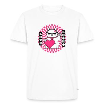 Dear lucky cat - Men's Premium Organic T-Shirt - white - Front - Nico (187cm)