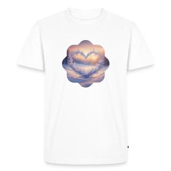 Coeur d’hiver 1 - T-shirt Premium bio Homme - blanc - Devant - Nico (187cm)