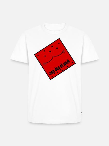Nickerchen bei der Arbeit 2 - Männer Premium Bio T-Shirt - Weiß