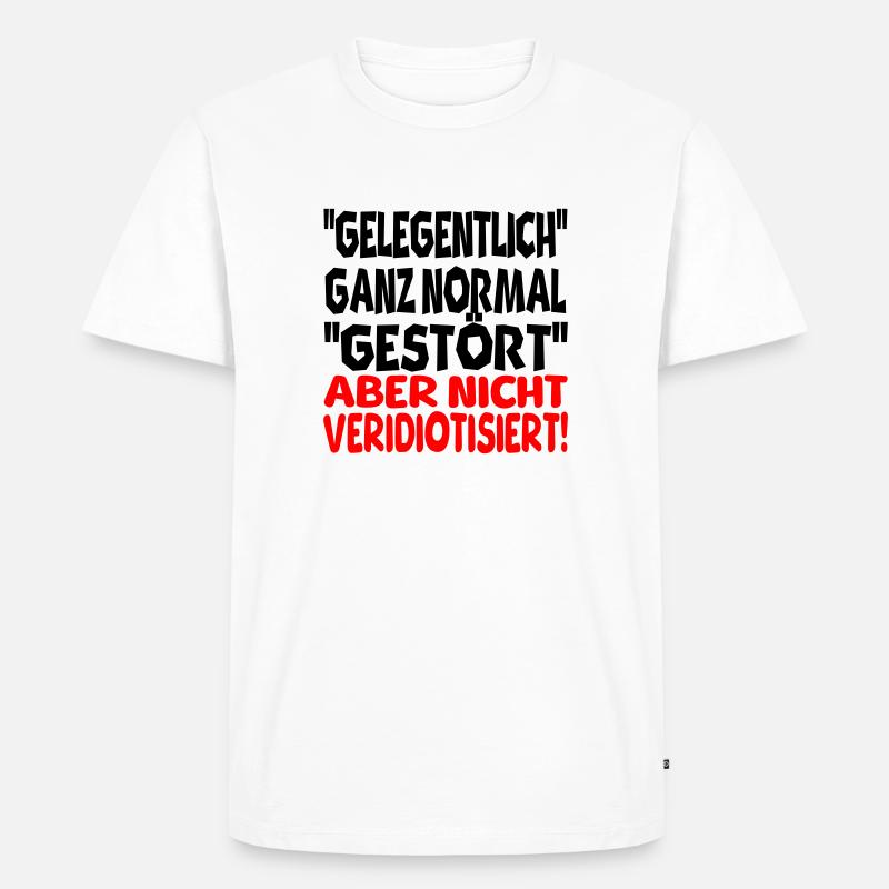 gelegentlich gestört - Männer Premium Bio T-Shirt - Weiß
