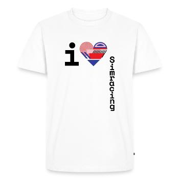 Simracer, Simracing, Race, Sim racing, Love - T-shirt Premium bio Homme - blanc - Devant - Nico (187cm)