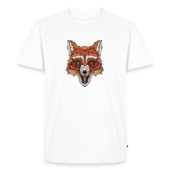 The brown fox - Men's Premium Organic T-Shirt - white - Front - Nico (187cm)