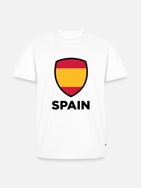 National Flag of Spain - Men's Premium Organic T-Shirt - white