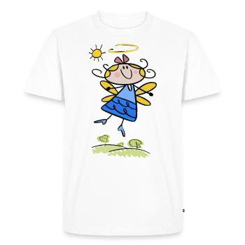Petit ange gardien - T-shirt Premium bio Homme - blanc - Devant - Nico (187cm)