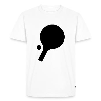Tennis de table tennis de table raquette balle de tennis de table - T-shirt Premium bio Homme - blanc - Devant - Nico (187cm)